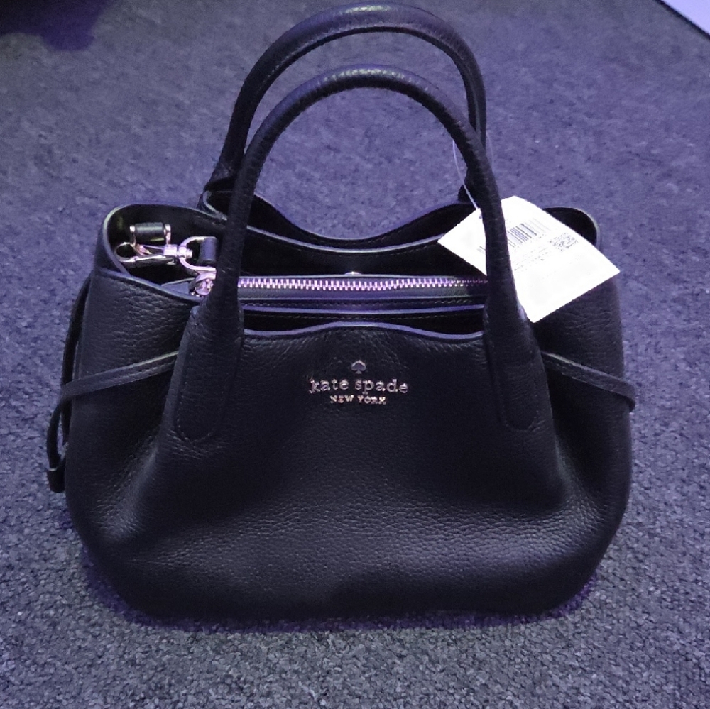 kate spade Black Pebbled Leather Satchel